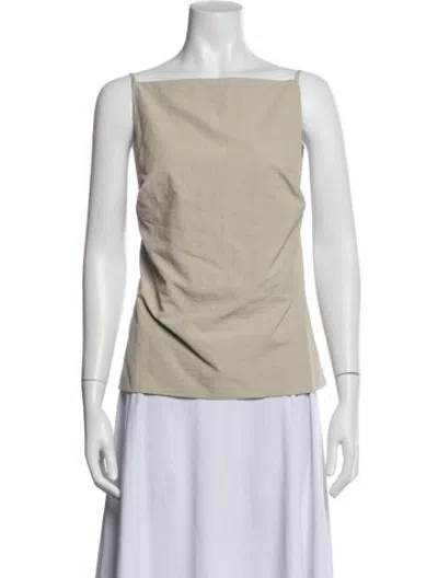 Pre-owned St Agni Square Neckline Sleeveless Top In Neutrals