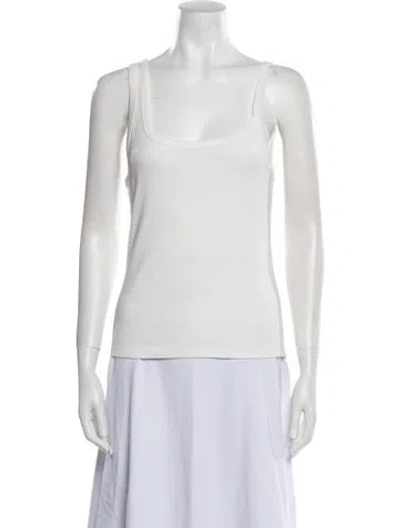 Pre-owned St Agni Square Neckline Sleeveless Top W/ Tags In White