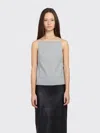 St Agni Tie-detailed Recycled Woven Top In Gray