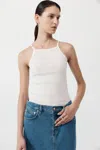 St Agni Square Tank In White