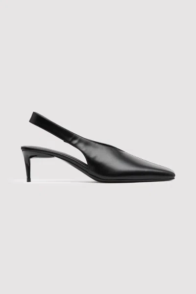 St Agni Square Toe Sling Back Heel In Black