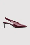 St Agni Square Toe Sling Back Heel In Burgundy