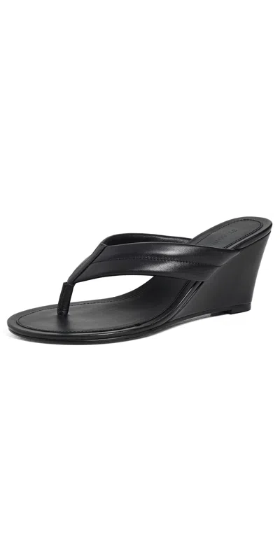 St Agni Stitch Detail Thong Wedge Sandal In Multi