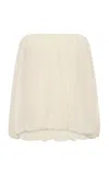 St Agni St. Agni Strapless Balloon Silk Top In Nude