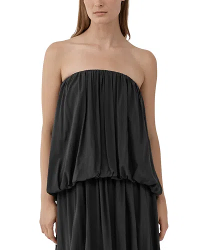 St Agni Strapless Balloon Top In Black