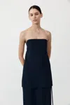 St Agni Strapless Buckle Back Top In Inkwell