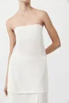 St Agni Off-white Column Tunic Blouse In Off White
