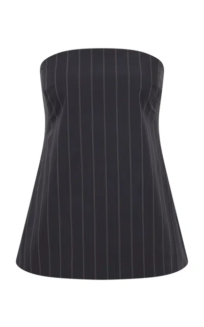 St Agni Strapless Cotton-blend Top In Black