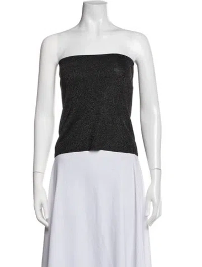 Pre-owned St Agni Strapless Crop Top W/ Tags In Black/white