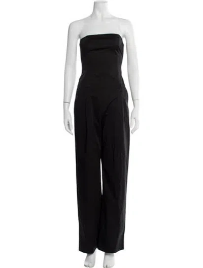 Pre-owned St Agni Strapless Jumpsuit In Black