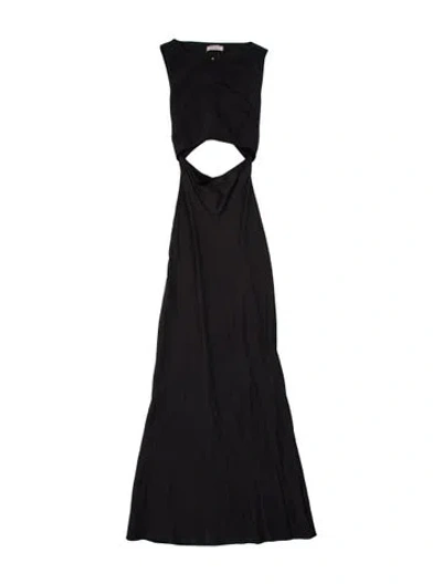 Pre-owned St Agni Strapless Long Dress In Black