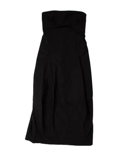 Pre-owned St Agni Strapless Long Dress In Black