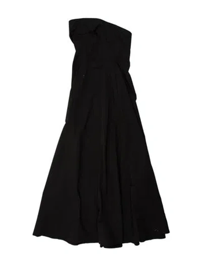Pre-owned St Agni Strapless Long Dress In Brown