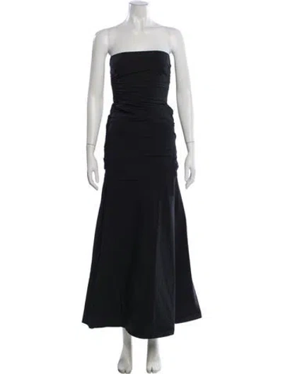 Pre-owned St Agni Strapless Long Dress In Gray