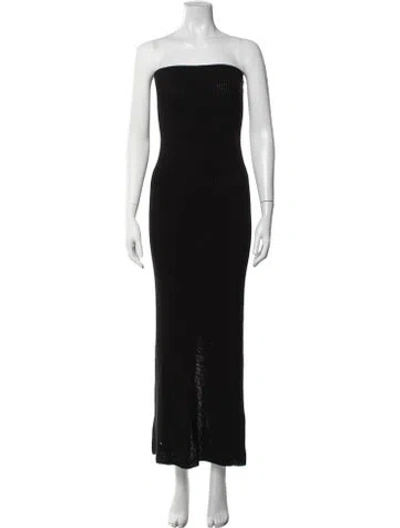 Pre-owned St Agni Strapless Long Dress W/ Tags In Black