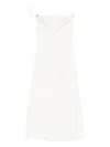 St Agni Strapless Midi Dress In White