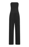 St Agni Strapless Organic Cotton-blend Jumpsuit In Black