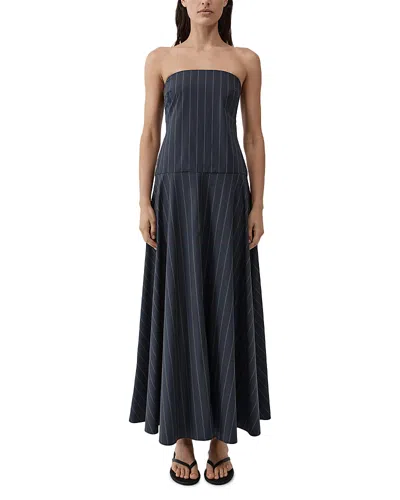 St Agni Strapless Rouleau Dress In Black