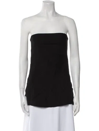Pre-owned St Agni Strapless Top In Black