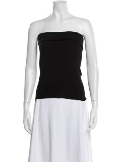 Pre-owned St Agni Strapless Top In Black
