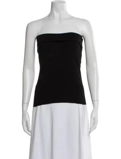 Pre-owned St Agni Strapless Top In Black