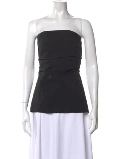 Pre-owned St Agni Strapless Top In Black
