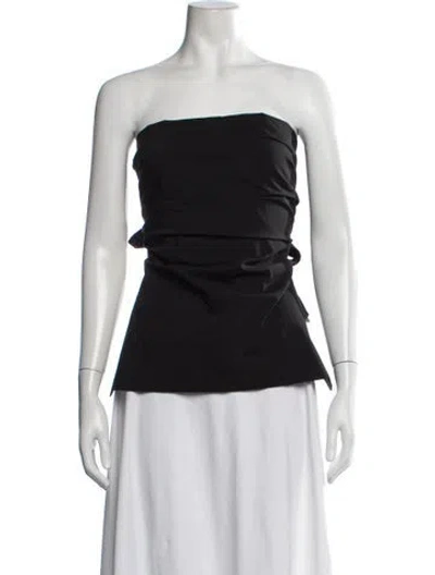 Pre-owned St Agni Strapless Top In Black