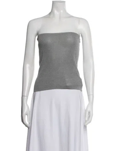 Pre-owned St Agni Strapless Top In Black/white