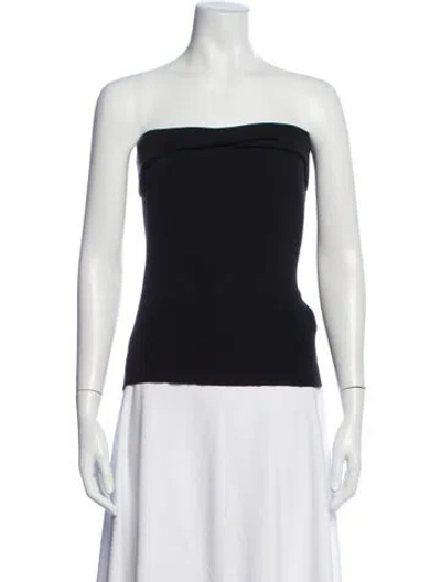Pre-owned St Agni Strapless Top In Black/white