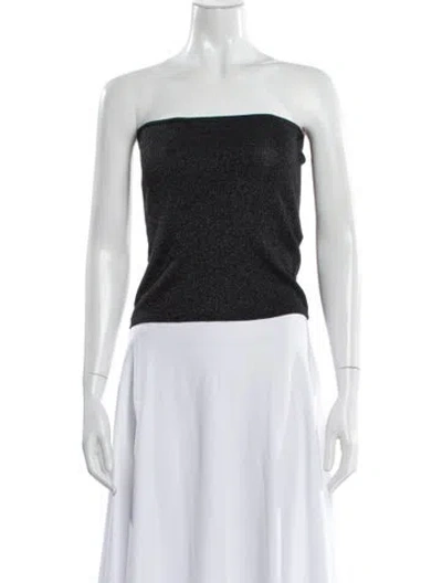 Pre-owned St Agni Strapless Top In Gray