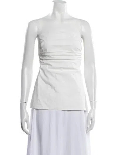 Pre-owned St Agni Strapless Top In Neutrals