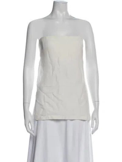 Pre-owned St Agni Strapless Top W/ Tags In White