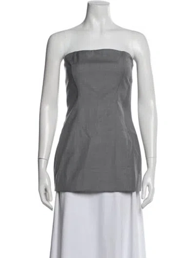 Pre-owned St Agni Strapless Top In White