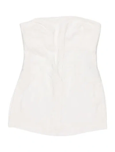 Pre-owned St Agni Strapless Top In White