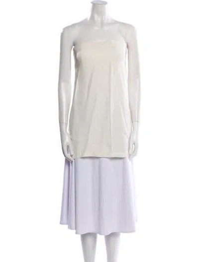 Pre-owned St Agni Strapless Tunic In White