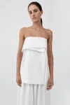 St Agni Strapless Wrap Top In Off White