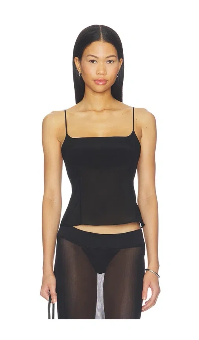St Agni Stretch Silk Cami In Black