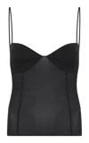 St Agni Stretch-silk Camisole Top In Black
