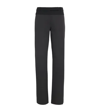 St Agni Stretch-wool Panelled Trousers In Black