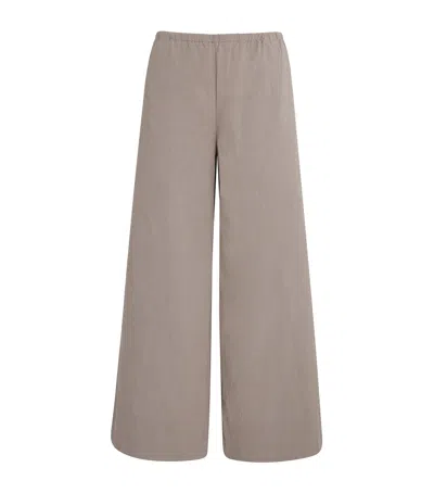 St Agni St. Agni Stretch-organic Cotton Drawstring Trousers In Beige