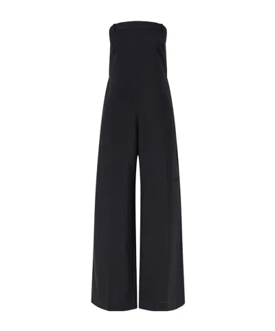 St Agni Pinstriped Woven Jumpsuit In Black