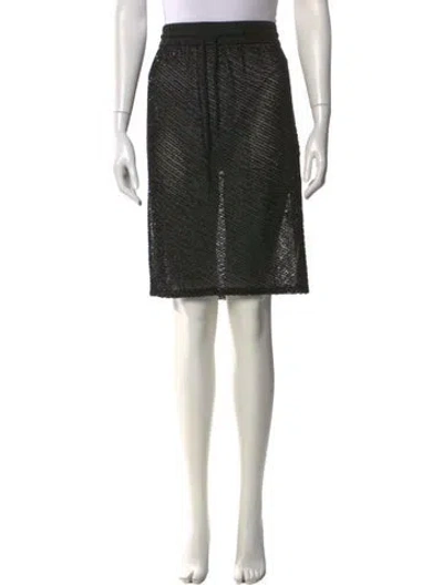 Pre-owned St Agni Striped Knee-length Skirt W/ Tags In Black