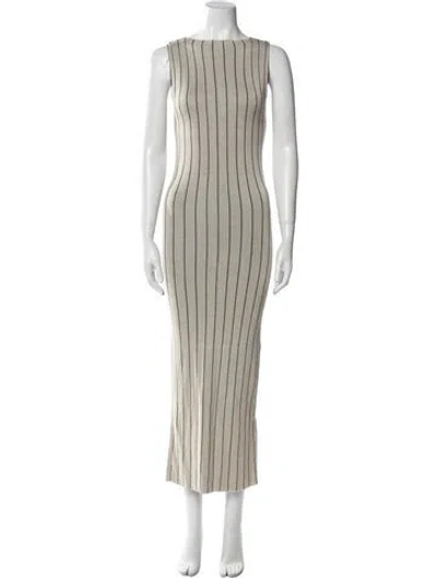 Pre-owned St Agni Striped Long Dress In Multi