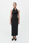 St Agni Structural Tie Dress In Black