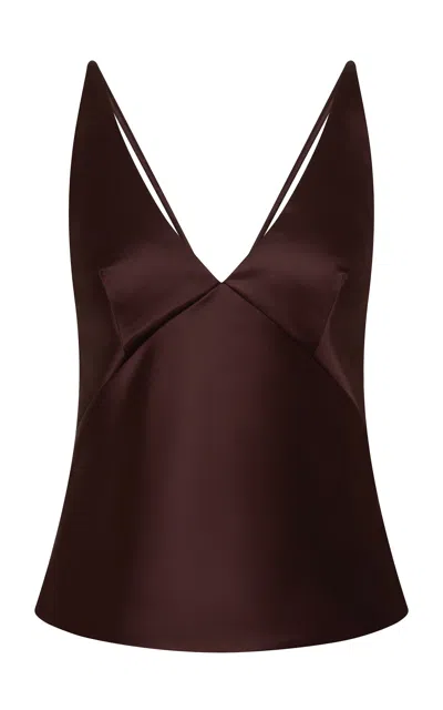 St Agni St. Agni Structured Satin Cami In Burgundy