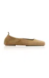 St Agni Suede Ballet Flats In Brown