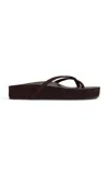 St Agni Suede Cross Strap Flatform In Burgundy