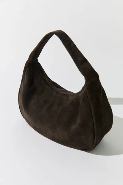 St Agni Suede Large Bon Bon Bag In Brown