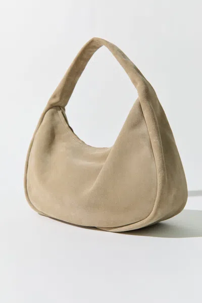 St Agni Suede Large Bon Bon Bag In Brown
