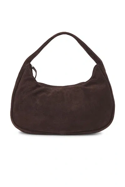 St Agni Suede Large Bon Bon Bag In Brown